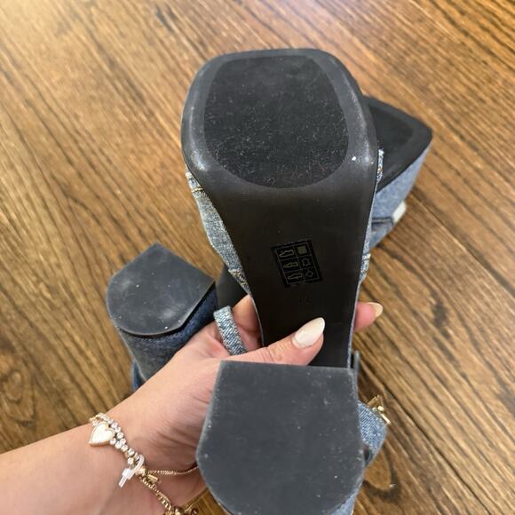 Free People Jeffrey Campbell Denim Daze Platform Heels 11 - Picture 8 of 8